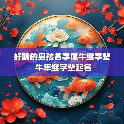 好听的男孩名字属牛继字辈 蛇年继字辈起名