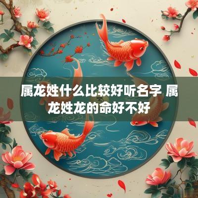 属龙姓什么比较好听名字 属龙姓龙的命好不好