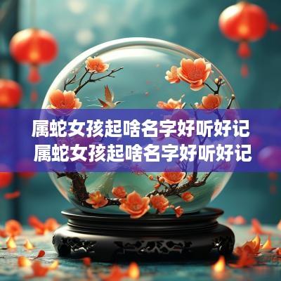 属蛇女孩起啥名字好听好记 属蛇女孩起啥名字好听好记的