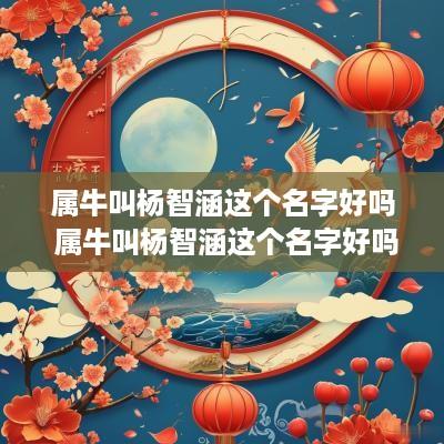 属牛叫杨智涵这个名字好吗 属牛叫杨智涵这个名字好吗女孩