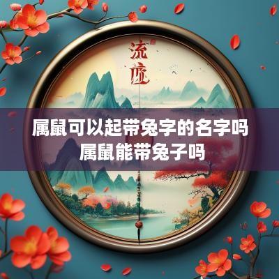 属鼠可以起带兔字的名字吗 属鼠能带兔子吗