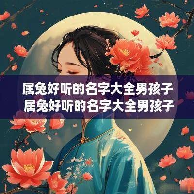 属兔好听的名字大全男孩子 属兔好听的名字大全男孩子两个字