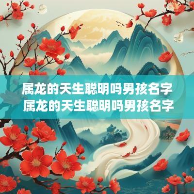 属龙的天生聪明吗男孩名字 属龙的天生聪明吗男孩名字怎么取