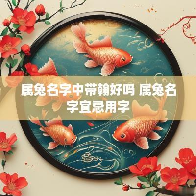 属兔名字中带翰好吗 属兔名字宜忌用字