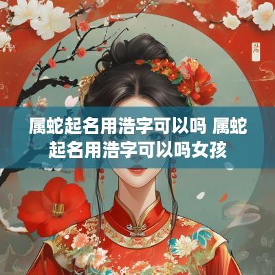 属蛇起名用浩字可以吗 属蛇起名用浩字可以吗女孩