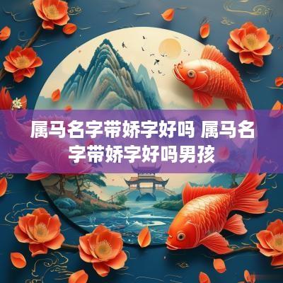 属马名字带娇字好吗 属马名字带娇字好吗男孩