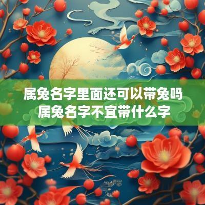 属兔名字里面还可以带兔吗 属兔名字不宜带什么字