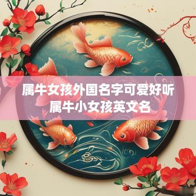 属牛女孩外国名字可爱好听 属牛小女孩英文名