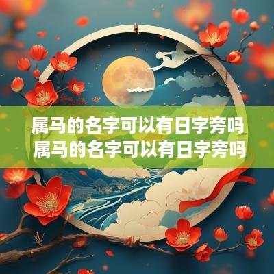 属马的名字可以有日字旁吗 属马的名字可以有日字旁吗女孩