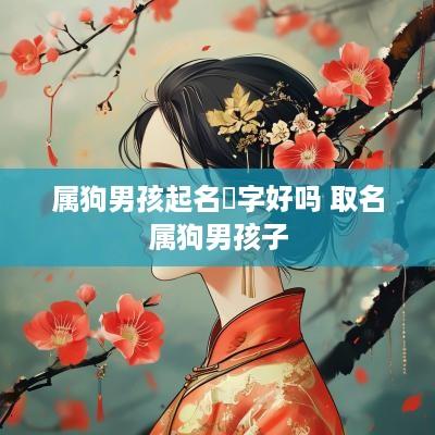 属狗男孩起名晧字好吗 取名属狗男孩子