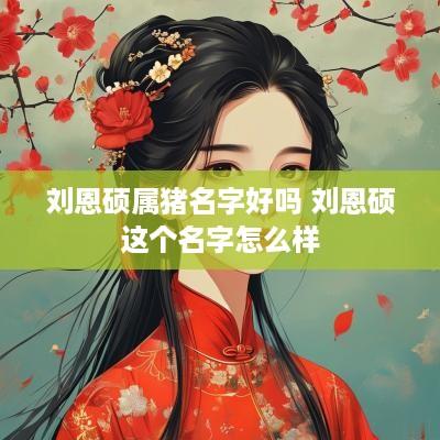 刘恩硕属猪名字好吗 刘恩硕这个名字怎么样