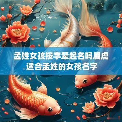 孟姓女孩按字辈起名吗属虎 适合孟姓的女孩名字