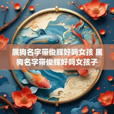 属狗名字带俊辉好吗女孩 属狗名字带俊辉好吗女孩子