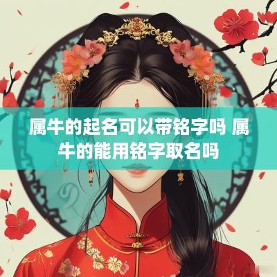 属牛的起名可以带铭字吗 属牛的能用铭字取名吗