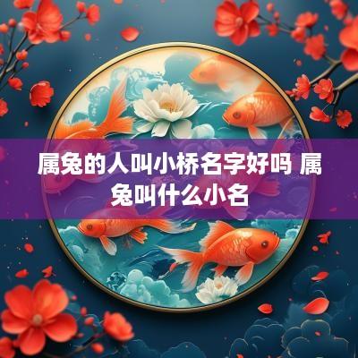 属兔的人叫小桥名字好吗 属兔叫什么小名