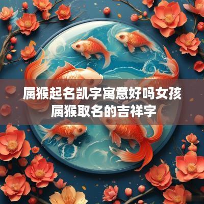 属猴起名凯字寓意好吗女孩 属猴取名的吉祥字