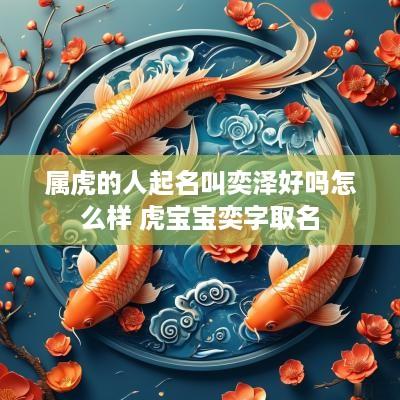 属虎的人起名叫奕泽好吗怎么样 虎宝宝奕字取名