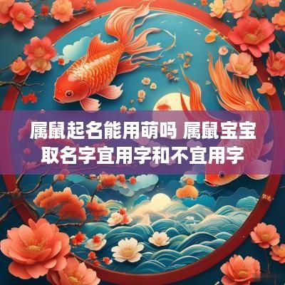 属鼠起名能用萌吗 属鼠宝宝取名字宜用字和不宜用字