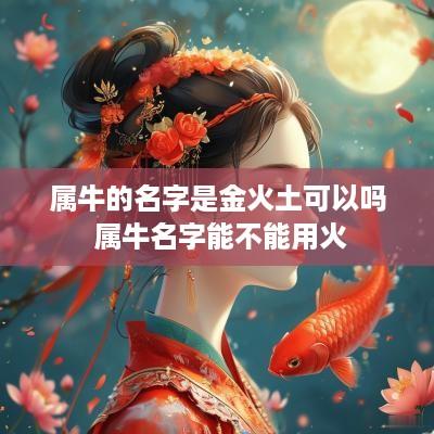 属牛的名字是金火土可以吗 属牛名字能不能用火