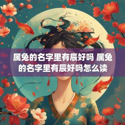 属兔的名字里有辰好吗 属兔的名字里有辰好吗怎么读