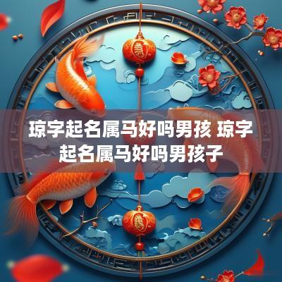 琼字起名属马好吗男孩 琼字起名属马好吗男孩子
