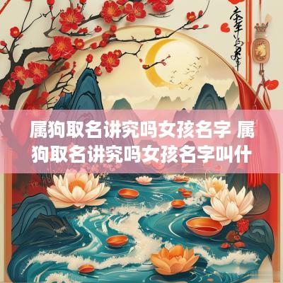 属狗取名讲究吗女孩名字 属狗取名讲究吗女孩名字叫什么