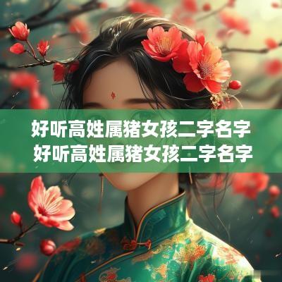 好听高姓属猪女孩二字名字 好听高姓属猪女孩二字名字怎么取