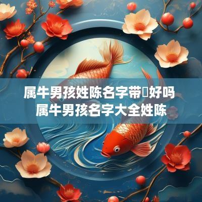 属牛男孩姓陈名字带莀好吗 属牛男孩名字大全姓陈