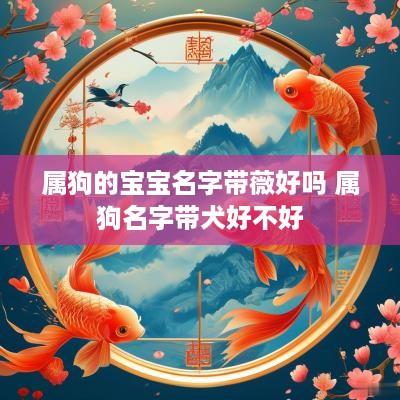 属狗的宝宝名字带薇好吗 属狗名字带犬好不好