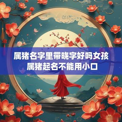 属猪名字里带晓字好吗女孩 属猪起名不能用小口