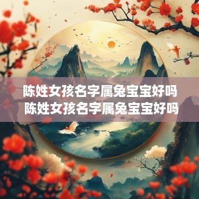 陈姓女孩名字属兔宝宝好吗 陈姓女孩名字属兔宝宝好吗怎么取