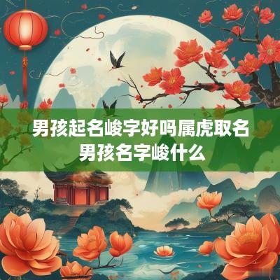 男孩起名峻字好吗属虎取名 男孩名字峻什么