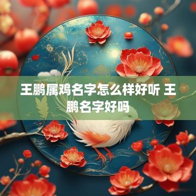 王鹏属鸡名字怎么样好听 王鹏名字好吗