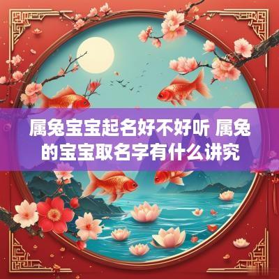 属兔宝宝起名好不好听 属兔的宝宝取名字有什么讲究