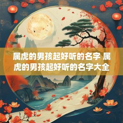 属虎的男孩起好听的名字 属虎的男孩起好听的名字大全