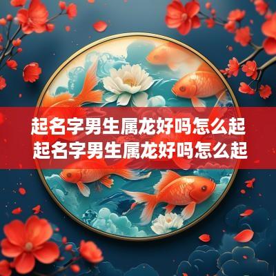 起名字男生属龙好吗怎么起 起名字男生属龙好吗怎么起名