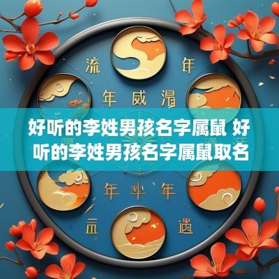 好听的李姓男孩名字属鼠 好听的李姓男孩名字属鼠取名