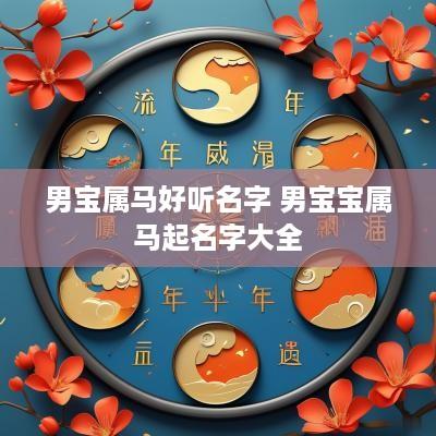 男宝属马好听名字 男宝宝属马起名字大全