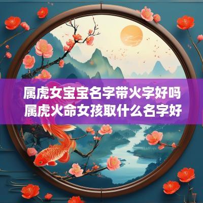 属虎女宝宝名字带火字好吗 属虎火命女孩取什么名字好