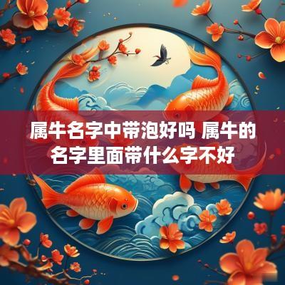 属牛名字中带泡好吗 属牛的名字里面带什么字不好