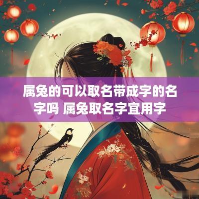 属兔的可以取名带成字的名字吗 属兔取名字宜用字