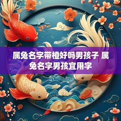 属兔名字带橙好吗男孩子 属兔名字男孩宜用字