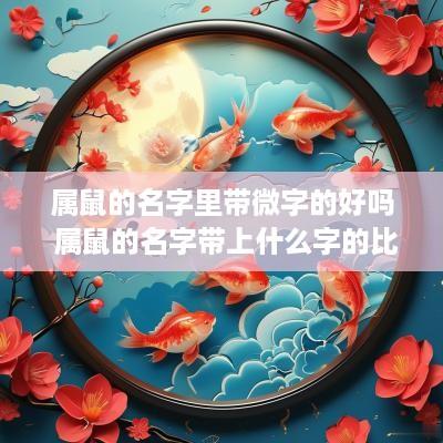 属鼠的名字里带微字的好吗 属鼠的名字带上什么字的比较好