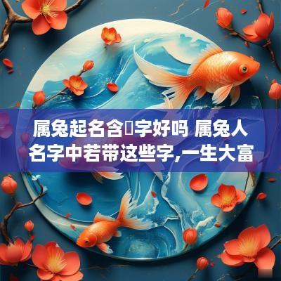 属兔起名含莯字好吗 属兔人名字中若带这些字,一生大富大贵