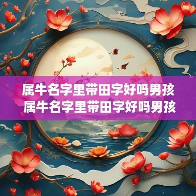 属牛名字里带田字好吗男孩 属牛名字里带田字好吗男孩子