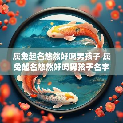 属兔起名悠然好吗男孩子 属兔起名悠然好吗男孩子名字