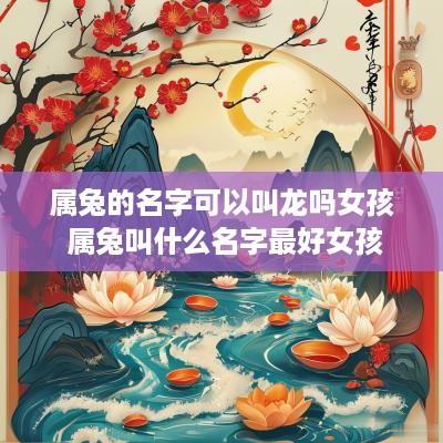 属兔的名字可以叫龙吗女孩 属兔叫什么名字最好女孩