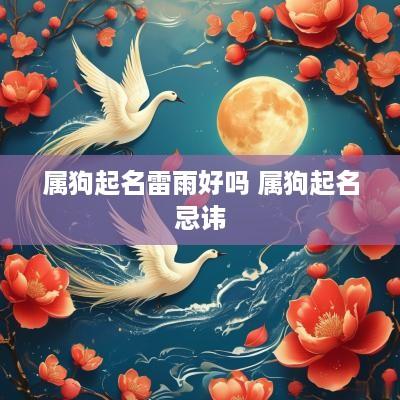 属狗起名雷雨好吗 属狗起名忌讳