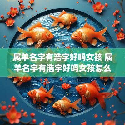 属羊名字有浩字好吗女孩 属羊名字有浩字好吗女孩怎么取