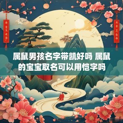 属鼠男孩名字带凯好吗 属鼠的宝宝取名可以用恺字吗